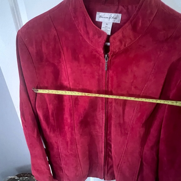 Preston & York Leather Jacket | Women's, Red, Genuine Leather, Sz XL - Picture 7 of 10